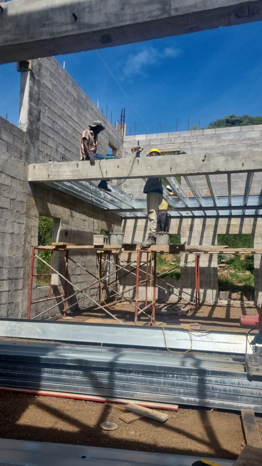 Pilot house framework during construction.