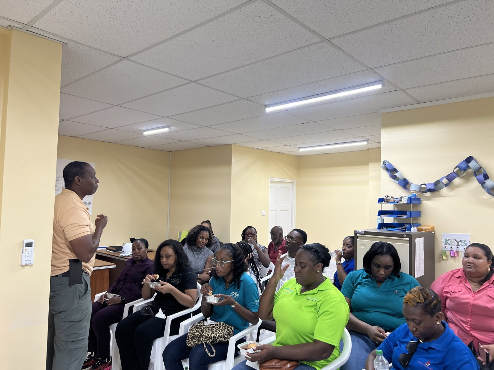 Participants at the June site visit briefing.