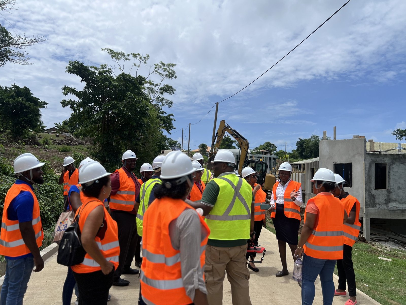 Stakeholders discuss homes at the Dunfermline site.